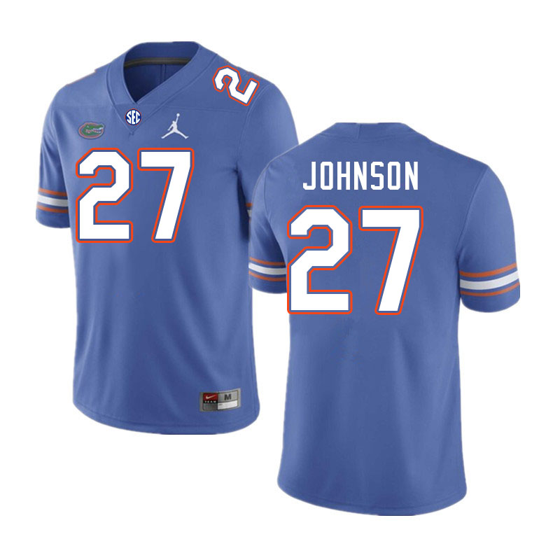 Men #27 Dijon Johnson Florida Gators College Football Jerseys Stitched-Royal